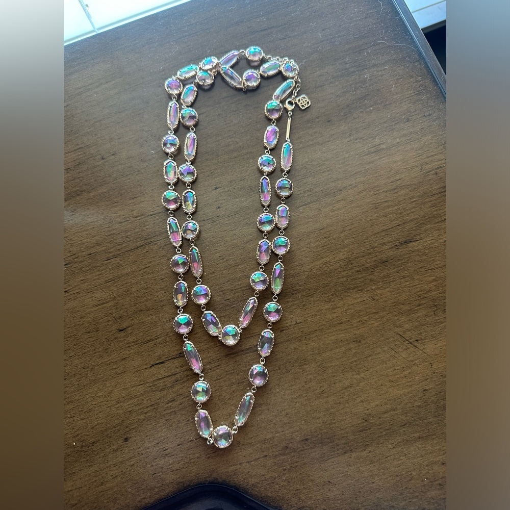Kendra Scott Peach Iridescent Prototype Necklace